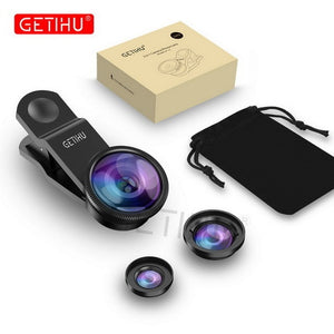 GETIHU Wide Angle Macro Lenses Universal Mobile Phone Lens Fisheye Camera Fish eye For iPhone XS MAX XR X 8 7 6S Samsung Lentes