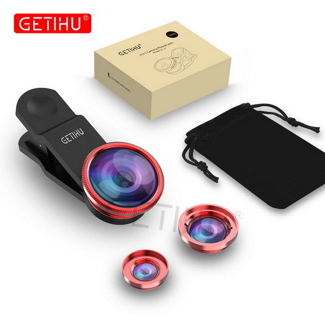 GETIHU Wide Angle Macro Lenses Universal Mobile Phone Lens Fisheye Camera Fish eye For iPhone XS MAX XR X 8 7 6S Samsung Lentes